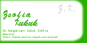 zsofia kukuk business card